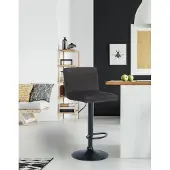 CLP 2er Set Barhocker Jamie Samt schwarz