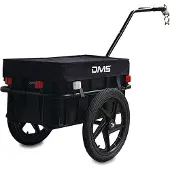 DMS Fahrradanhänger Lastenanhänger Transportanhänger Anhänger 70L Handwagen Black