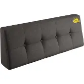 Sunnypillow Palettenkissen Verona Rückenlehne gesteppt UV - beständig Seitenkissen 120x40x20/10cm Grey