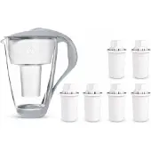 Dafi Kristallglas-Wasserfilterkanne (Stahl) 2 L