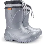 Demar Kinder Gummistiefel Winterstiefel Regenstiefel Kinderstiefel Gefüttert Titan Grau 28/29