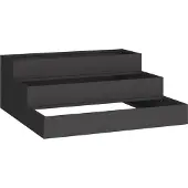 vidaXL Möbel Gartenpflanzer 3-stufig 90x90x35 cm Schwarz Stahl - Beete 865834
