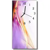 Tulup Glasuhr Wanduhr Küchenuhr Echt-Glas 30x60 Abstrakt Lila