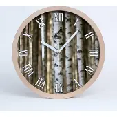 Tulup Holzuhr 30fi cm wanduhr - weiße Spitzen - Birke