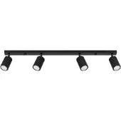 Licht-Erlebnisse Spot Strahler Aluminium GU10 verstellbar Schwarz 4-flammig länglich Modern