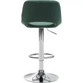 CLP 2er Set Barhocker Camden Samt chrom grün