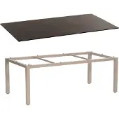 SonnenPartner Gartentisch Base 200x100 cm Aluminium champagner Tischsystem