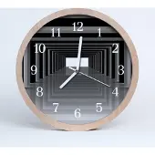 Tulup Holzuhr 30fi cm wanduhr - 3d Tunnel Art