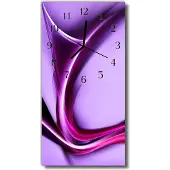 Tulup Glasuhr Wanduhr Küchenuhr Echt-Glas 30x60 Abstrakt Beige