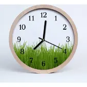 Tulup Holzuhr 20fi cm wanduhr - Gras Natur