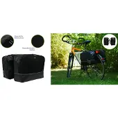 Beck Fahrradtasche wasserdicht Fahrrad Gepäckträge Tasche hinten Gepäcktasche aqua doppel bag Schwarz