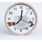 Tulup Holzuhr 20fi cm wanduhr - Eine Tasse Anis