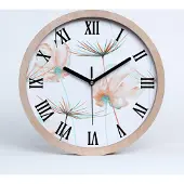 Tulup Holzuhr 25fi cm wanduhr - schwarze Spitzen - Löwenzahn