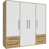 Forte Furniture24 Drehtürenschrank Jupiter Mkss846-C830 Kleiderschrank Artisan Eiche/Weiß