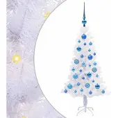 Syfax Künstlicher Weihnachtsbaum Weiß 120 cm PVC und Stahl