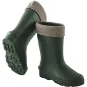 Camminare Damen Ultraleicht Gummistiefel Gefüttert Regenstiefel mit Einlage Regenschuhe Grün 38
