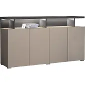 Lomadox Sideboard in beige inkl. Beleuchtung, SELCE-83