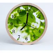 Tulup Holzuhr 30fi cm wanduhr - Blätter Blumen