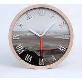 Tulup Holzuhr 25fi cm wanduhr - weiße Spitzen - Brücke sanrancisco