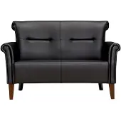 AEA Sitzmöbel 2-Sitzer Sessel Schwarz Ledersofas Couch Büromöbel Sofas
