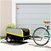 Markenlos Fahrradanhänger Schwarz und Gelb 45 kg Eisen