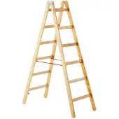 Zarges Holz Stehleiter Cresta B, beidseitig begehbar 2x10 Sprossen