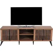 Mendler TV-Rack MCW-M45, Fernsehtisch Lowboard Schrank, 3D-Design Staufächer 55x166x41cm, braun