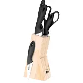 Bergner Renberg 6-teiliges Messer-Set mit Messerblock RB-8812
