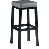 CLP Barhocker Taylor mit schwarzem Metallgestell Sitzhöhe 83 cm grau Material Kunstleder
