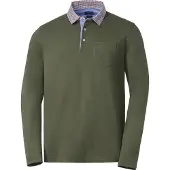 Franco Bettoni Herren Poloshirt mit Hemdkragen langarm, atmungsaktiv und pflegeleicht