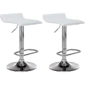 CLP 2er Set Barhocker Dyn höhenverstellbar und drehbar weiß