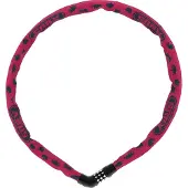 ABUS Kettenschloss Steel-O-Chain 4804C SYMBOLS – Zahlenschloss für Kinderfahrräder – -Sicherheitslevel 3 – 75 cm – Pink