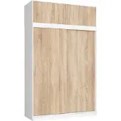 Akord Schwebetürenschrank Mono Mit Verlängerung Weiß/Sonoma-Eiche 150X60X245 Cm
