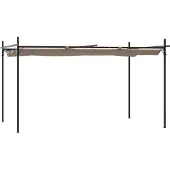 Syfax Pergola mit Schiebedach Taupe 395x292x230 cm