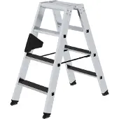 Proregal Stufen-Stehleiter beidseitig begehbar mit clip-step R13 2x4 Stufen