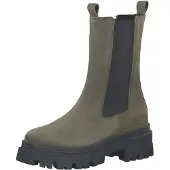 Tamaris Chelsea Boot - Olive Veloursleder Größe: 36 Normal