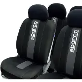 Sparco Sitzbezüge Schonbezüge Autositzbezüge Universell Schwarz Grau Vorn Hinten