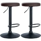 CLP 2er Set Barhocker Ponte Kunstleder höhenverstellbar und drehbar braun Material Gestell Metall matt schwarz
