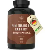 True Nature Pinienrindenextrakt Kapseln mit Vitamin C - Vegan & Made in Germany 180 St