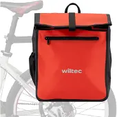 Wiltec Gepäckträgertasche rot, Fahrradtasche Gepäckträger 22 l Stauraum, wasserresistente Fahrrad Tasche, Gepäcktasche leichte Handhabung