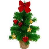 Northio Künstlicher Weihnachtsbaum 45 cm - Kompakt, naturgetreu, geschmückt