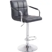 CLP Barhocker Lucy V2 höhenverstellbar und drehbar schwarz Gestell Farbe chrom