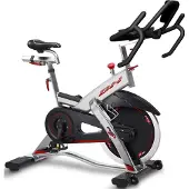BH Fitness Rex Electronic, Spinnrad, 150 kg, Schwarz, Rot, Silber, Handgriffsensoren, Senkrecht/Horizontal, LCD