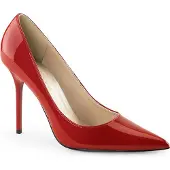 Pleaser CLASSIQUE-20 Damen Pumps von , Rot , EU 38, US 8