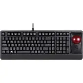 Perixx PERIBOARD-522 US B, USB-Tastatur mit Trackball, US Layout, schwarz