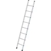 MUNK Günzburger Steigtechnik Günzburger Anlegeleiter Aluminium 8 Sprossen Leiterlänge 2490mm Arbeits-Höhe bis ca. 3600mm - 10008
