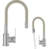 Granitan | GRADO - Küchenarmatur - Flexibler Auslauf - 360° schwenkbar - Beige - Keramikkopf