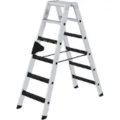 Proregal Stufen-Stehleiter 250 kg beidseitig begehbar mit clip-step R13 2x6 Stufen