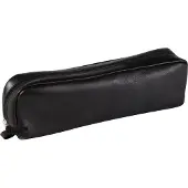 Clairefontaine 6x Schlampermäppchen rechteckig aus Leder 21x4x6cm Schwarz 8321C