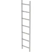 MUNK Günzburger Steigtechnik MUNK Schachtleiter aus Edelstahl 400mm breit 7 Sprossen 1,96m lang